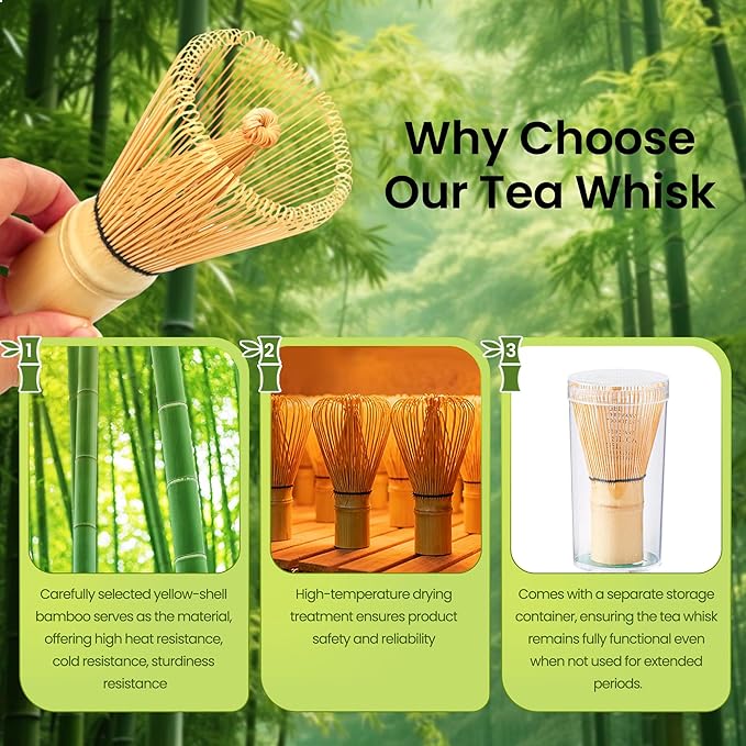 Matcha Whisk Set, Ceramic Matcha Kit Desert Style, Matcha Whisk and Bowl, Bamboo Scoop and Rest, Sifter and Tea Towel, 7 Pcs Gifts for Matcha Lover - Pink