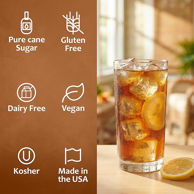 Syruvia Sweet Tea Syrup, Natural Flavors, Syrup for Drinks, Lattes, and Desserts – 25.4 fl oz