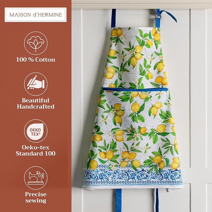 Maison d' Hermine 100% Cotton Apron for women with Pocket Kitchen Chef Apron for Men Cooking Mothers Day Gifts - Image 2