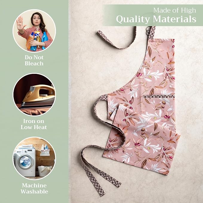 Maison d' Hermine 100% Cotton Apron for women with Pocket Kitchen Chef Apron for Men Cooking Mothers Day Gifts - Image 3