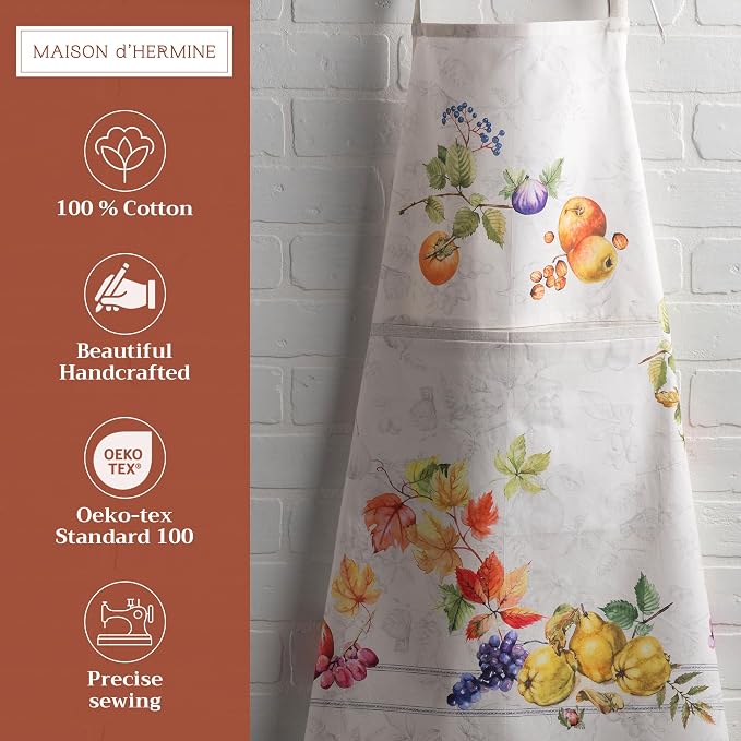 Maison d' Hermine 100% Cotton Apron for women with Pocket Kitchen Chef Apron for Men Cooking Mothers Day Gifts - Image 2