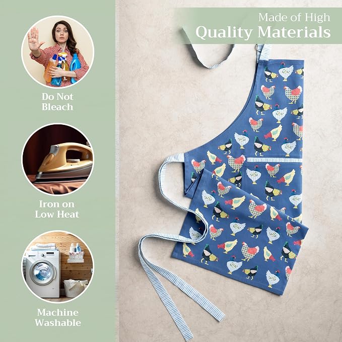 Maison d' Hermine 100% Cotton Apron for women with Pocket Kitchen Chef Apron for Men Cooking Mothers Day Gifts - Image 3