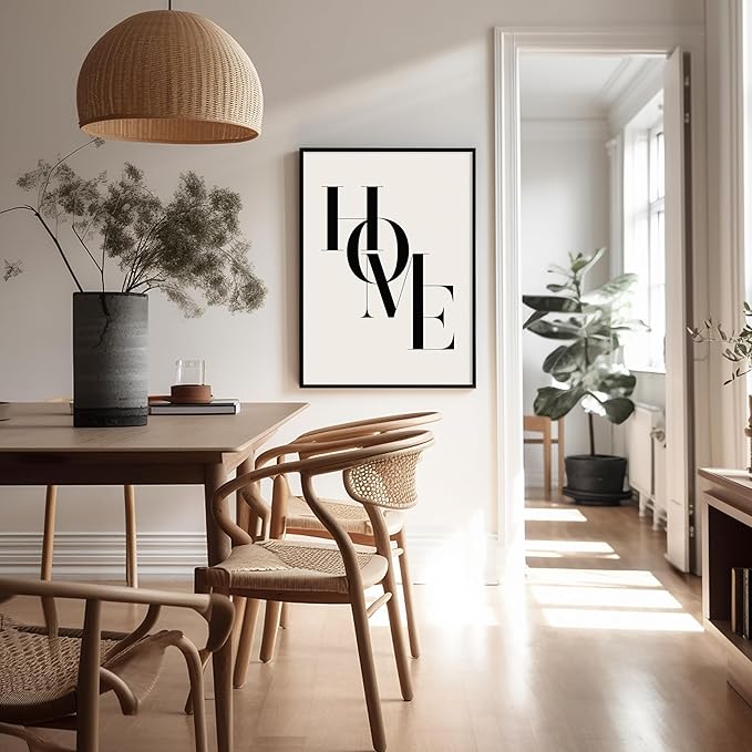 Poster Master Vintage Unique Poster - Retro Minimalist Print - Home, Letters, Typography, Black and White, Simple - 11x14 UNFRAMED Wall Art - Gift for Artist, Friend - Wall Decor for Living Room, Dorm