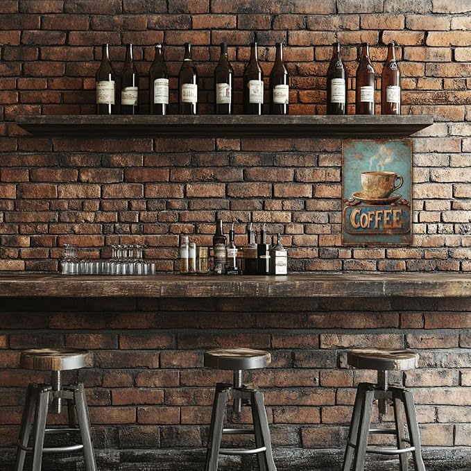 Funny Vintage Coffee Lovers Tin Sign Collection Wall Art – Retro Wall Decoration For Cafe Bar/Garage/Man Cave/Kitchen, 8x12 Inches (P, 12X8X0.08 IN) - Image 2