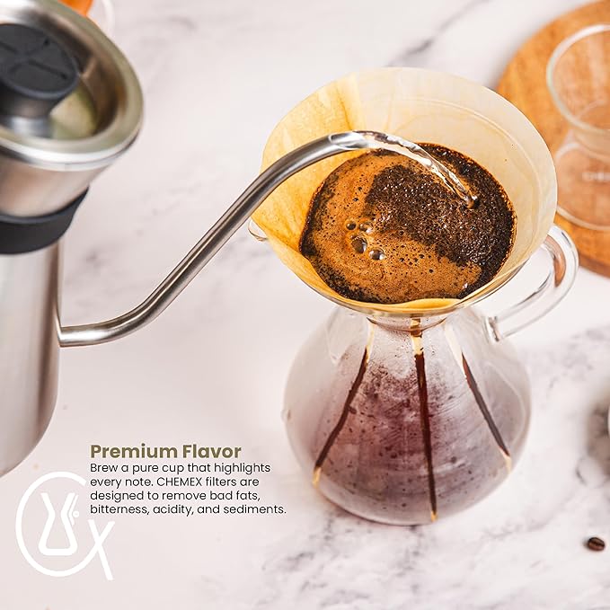 Chemex Bonded Filter - Natural Square - 100 ct - Exclusive Packaging