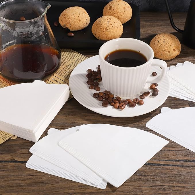 200 Count Coffee Filter, V60 Filter 02 White Cone Coffee Filters Disposable Pour Over Coffee Filter (2-4 Cups)