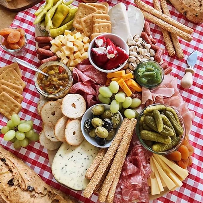 Dicunoy 20 PCS Palm Serving Plates, 14" x 9" Disposable Charcuterie Boards, Rectangle Bamboo Wood Like Platters Trays, Heavy Duty Party Plates for Dinner, Weddings, BBQ, Catering, Events