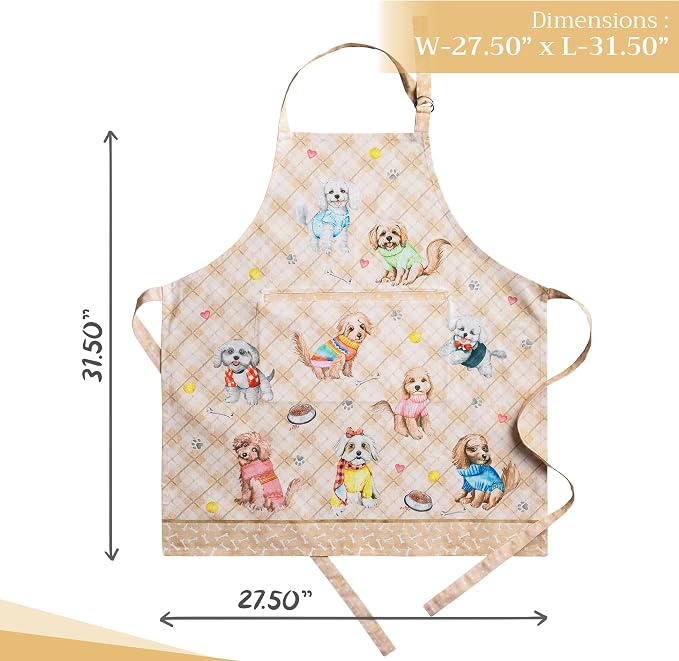 Maison d' Hermine 100% Cotton Apron for women with Pocket Kitchen Chef Apron for Men Cooking Mothers Day Gifts - Image 4