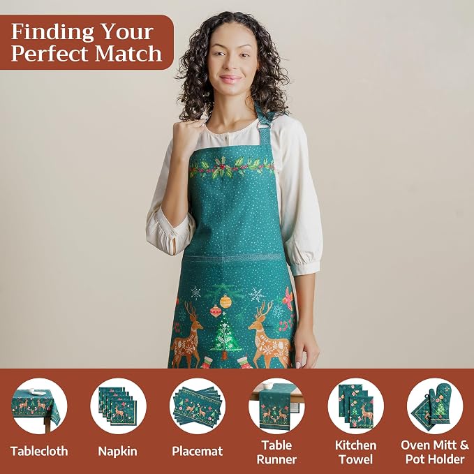 Maison d' Hermine 100% Cotton Apron for women with Pocket Kitchen Chef Apron for Men Cooking Mothers Day Gifts - Image 4