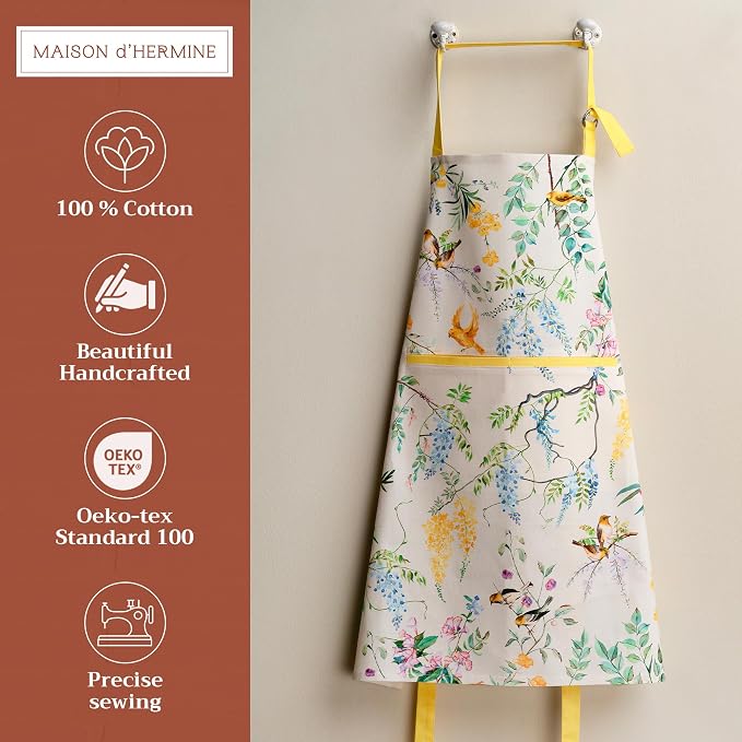 Maison d' Hermine 100% Cotton Apron for women with Pocket Kitchen Chef Apron for Men Cooking Mothers Day Gifts - Image 2