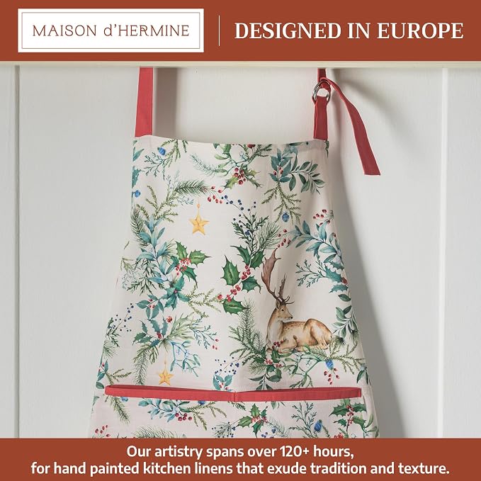Maison d' Hermine 100% Cotton Apron for women with Pocket Kitchen Chef Apron for Men Cooking Mothers Day Gifts - Image 2