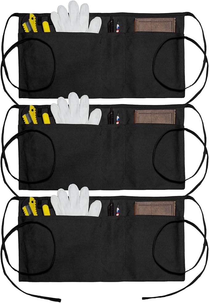 Canvas Work Waist Apron with 3 Pocket by Unknown