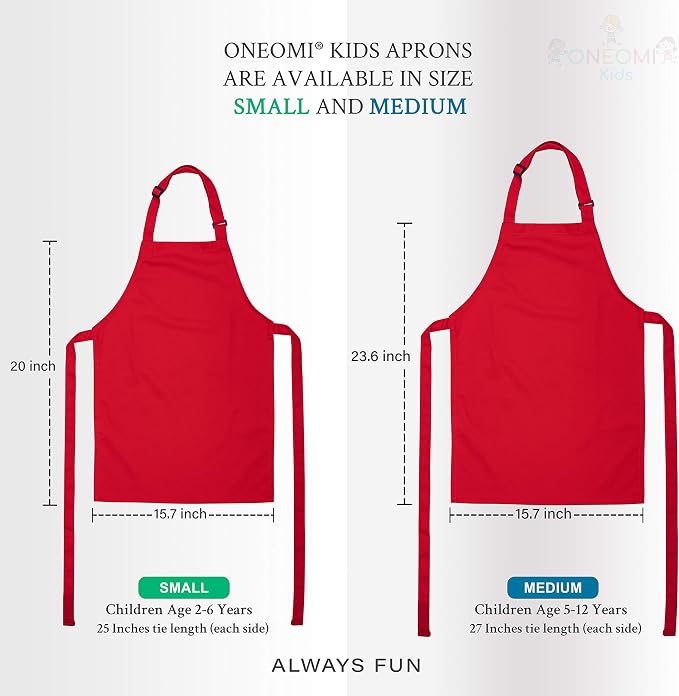 Kids Apron, Medium, 100% Cotton With An Adjustable Strap to fit All Ages - Image 5