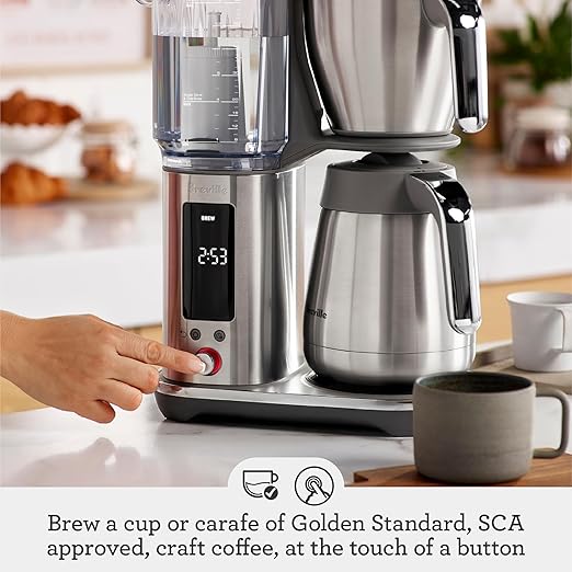 Breville Luxe Drip Coffee Machine BDC465OLT, Olive Tapenade, Thermal Carafe