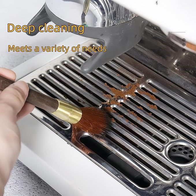 3-Piece Coffee Machine Cleaning Brush, Grinder Cleaning Accessories, Suitable for Coffee Bean Grinding and Coffee Powder Cleaning, Ideal for Baristas in the Home Kitchen