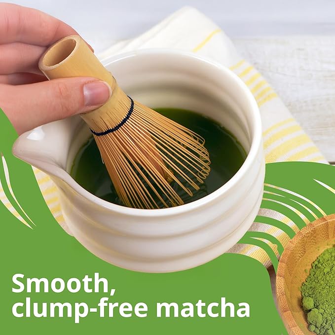 BlendWell 100 Prong Bamboo Matcha Whisk, Pack of 2, Traditional Chasen for Smooth and Frothy Matcha Tea