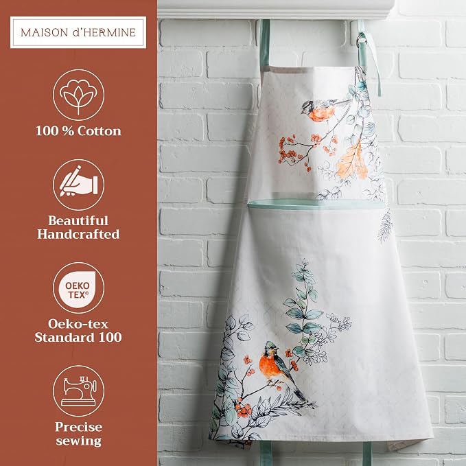 Maison d' Hermine 100% Cotton Apron for women with Pocket Kitchen Chef Apron for Men Cooking Mothers Day Gifts - Image 2