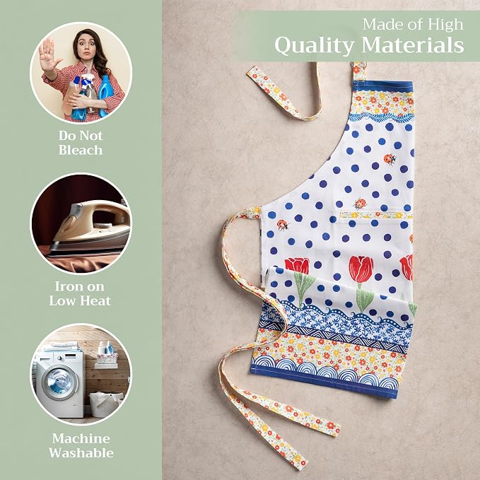 Maison d' Hermine 100% Cotton Apron for women with Pocket Kitchen Chef Apron for Men Cooking Mothers Day Gifts - Image 3