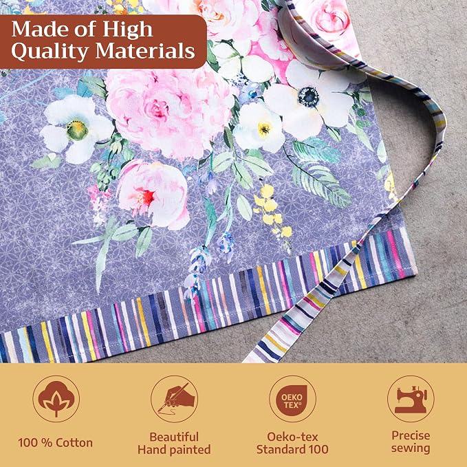 Maison d' Hermine 100% Cotton Apron for women with Pocket Kitchen Chef Apron for Men Cooking Mothers Day Gifts - Image 3