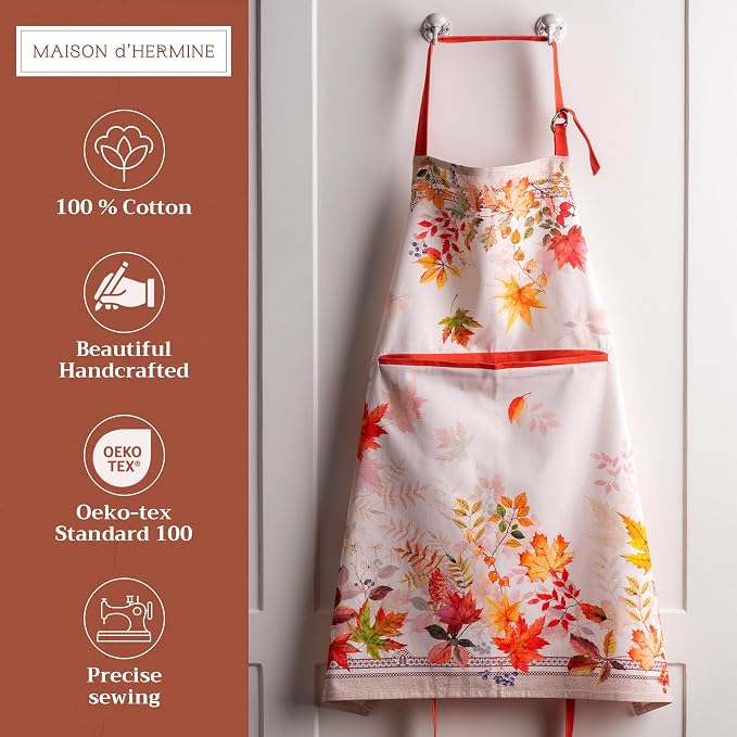 Maison d' Hermine 100% Cotton Apron for women with Pocket Kitchen Chef Apron for Men Cooking Mothers Day Gifts - Image 2