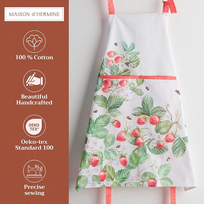 Maison d' Hermine 100% Cotton Apron for women with Pocket Kitchen Chef Apron for Men Cooking Mothers Day Gifts - Image 2