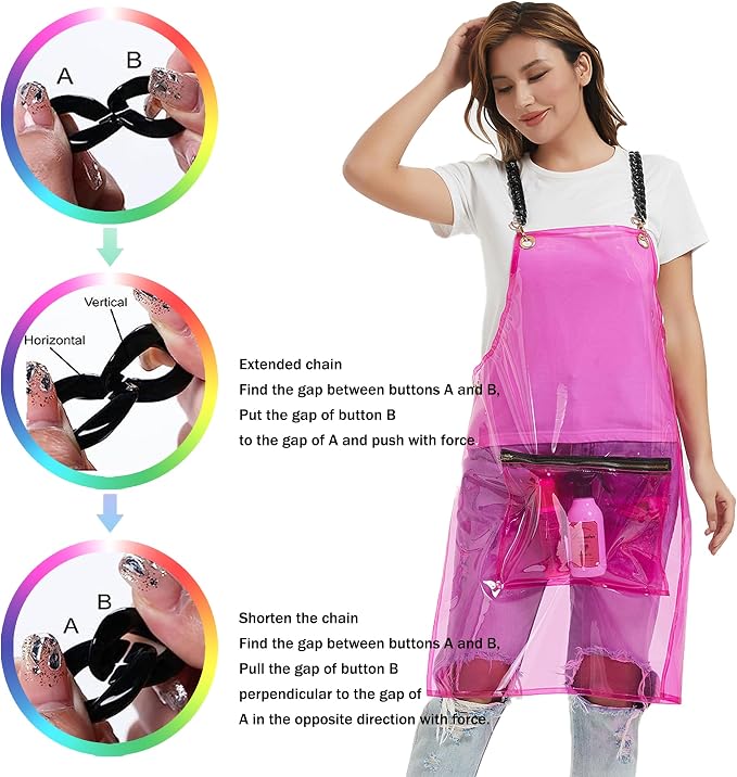 Hair Stylist Apron for Women - Waterproof Barber Nail Tech Apron Hairdresser Hairstylist Salon Aprons with Pocket - Image 2
