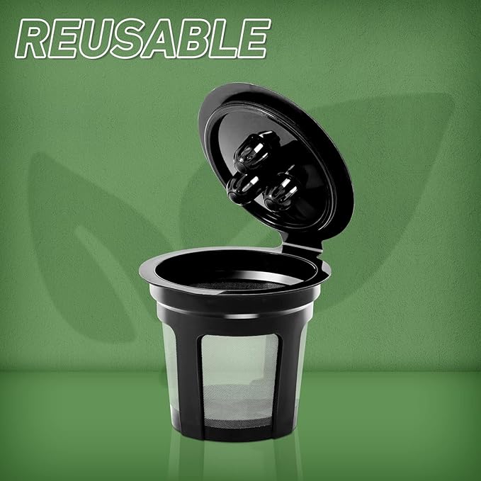 Reusable Coffee Pods compatible with Ninja Coffee Maker-Only Fits 3-Hole Needle Machines, Not for 1-Hole Models，3 Pack Reusable K Cups Pods and 2 Pack Reusable Filter Not for Ninja CFP101 Ninja PB051