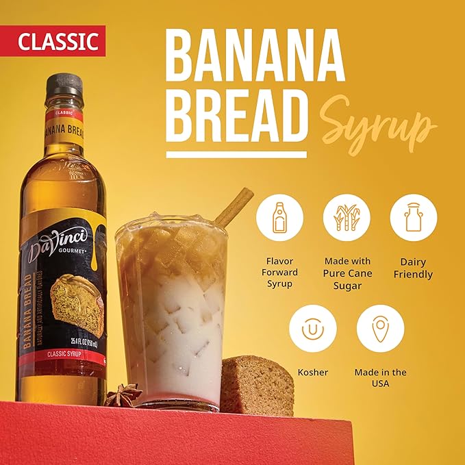 DaVinci Gourmet Banana Bread Syrup, 25.4 Fluid Ounces (Pack of 1)
