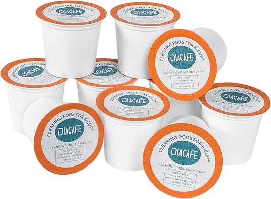 Fit for Keurig Cleaning Pods 10 Pack Descaler for Keurig Coffee Machines 1.0 & 2.0, K cup Cleaning Pods, K cup Cleaner Descaler Coffee Stain Remover by DIACAFE