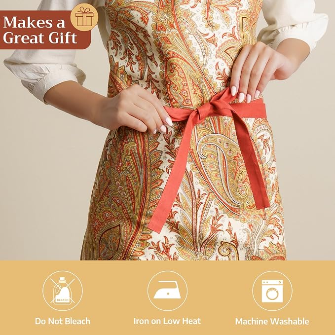 Maison d' Hermine 100% Cotton Apron for women with Pocket Kitchen Chef Apron for Men Cooking Mothers Day Gifts - Image 5