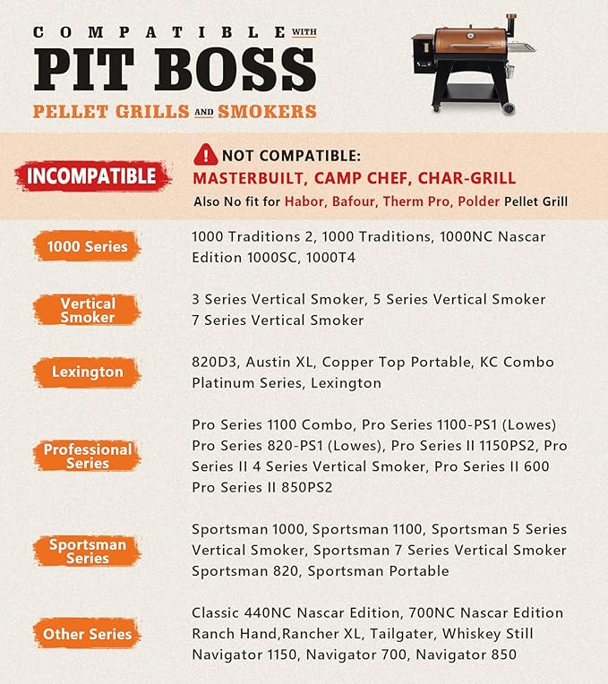 2-Pack Temp Meat Probe Replacement for Pit Boss Pellet Grills and Smokers, 3.5 mm Plug Thermometer Probes with 2 PCS Probe Grommets and Clips