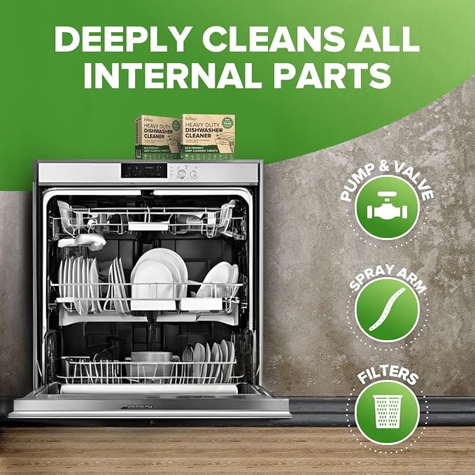 Renuv® Coffee Maker Cleaner + Dishwasher Cleaner Bundle - Heavy Duty Kitchen Appliance Deep Cleaning and Descaling, (12 Tablets of each) - Image 7