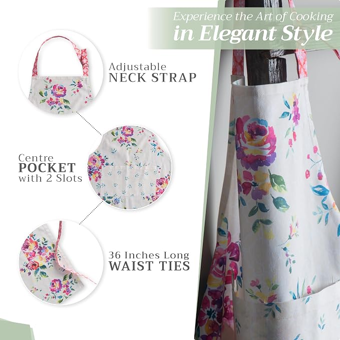 Maison d' Hermine 100% Cotton Apron for women with Pocket Kitchen Chef Apron for Men Cooking Mothers Day Gifts - Image 6