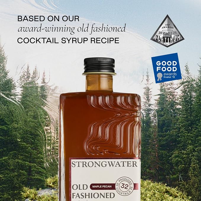 Strongwater Maple Pecan Old Fashioned Craft Cocktail Mixer - Makes 32 Cocktails - Handcrafted Old Fashioned Syrup with Pecan, Maple Syrup & Cherry - Just Mix with Bourbon or Whiskey - Image 7