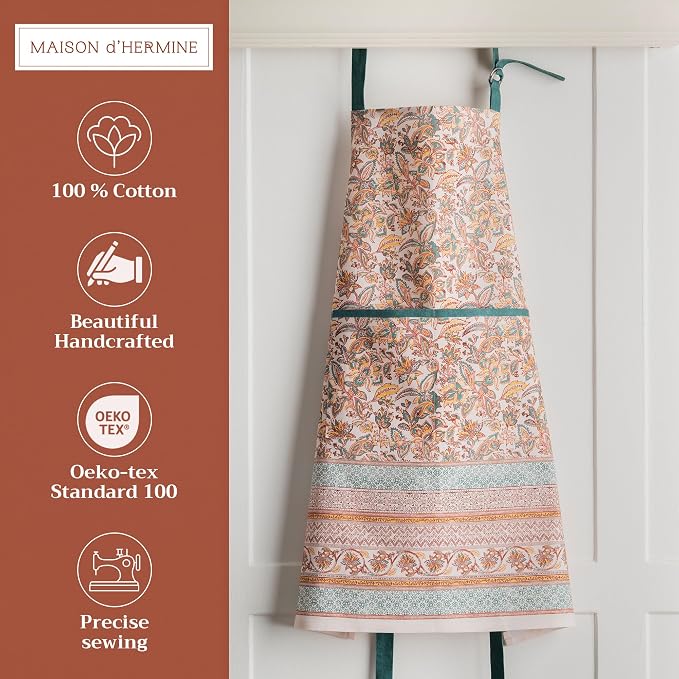 Maison d' Hermine 100% Cotton Apron for women with Pocket Kitchen Chef Apron for Men Cooking Mothers Day Gifts - Image 2