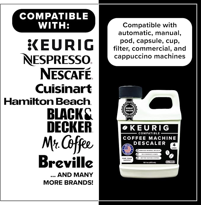 Tillbrook Coffee Machine Descaler - 1 YEAR SUPPLY Concentrated Descaler for Keurig - 16oz Coffee Maker Cleaner for Breville, Nespresso, Delonghi, Espresso Machine - 4 Uses - Safe, Natural, Effective - Image 2
