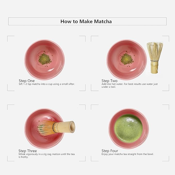 Ceramic Matcha Bowl, Handmade Japanese Green Tea Cup,Matcha Tea Whisk Bowl For Ceremony Chawan 500ml 17oz (Pink)