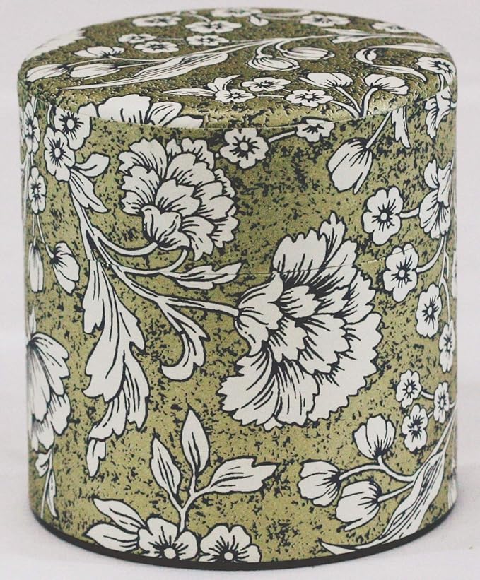 Tea Tin Canister: Florence Collection Wide 3.5oz (100g) TSC-029, Japan