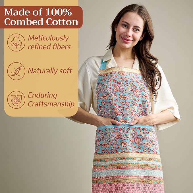 Maison d' Hermine 100% Cotton Apron for women with Pocket Kitchen Chef Apron for Men Cooking Mothers Day Gifts - Image 4