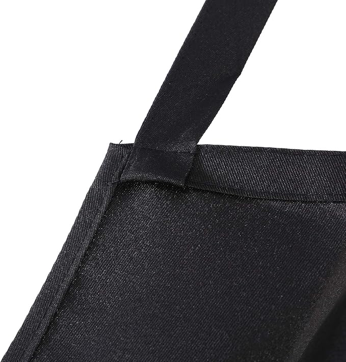 Tosewever 2 Pack Adjustable Bib Apron with 2 Pockets, Waterdrop Resistant Cooking Kitchen Aprons for Women Men Chef Couple BBQ Painting (Black, 2) - Image 6