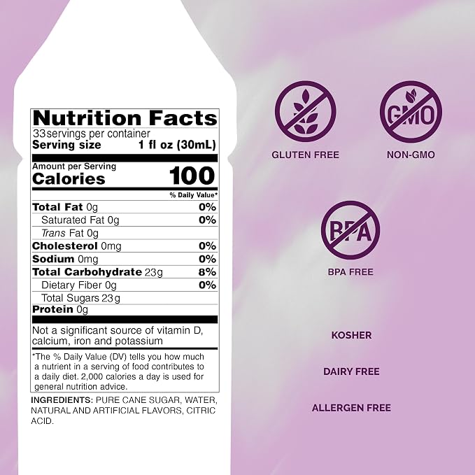 Monin - Blackberry Syrup, Delicious Berry Flavored Syrup, Cocktail Syrup, Authentic Flavor Drink Mix, Simple Syrup for Iced Tea, Lemonade, Cocktails, & More, Clean Label, Gluten-Free (1 Liter) - Image 2