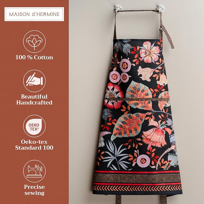 Maison d' Hermine 100% Cotton Apron for women with Pocket Kitchen Chef Apron for Men Cooking Mothers Day Gifts - Image 2