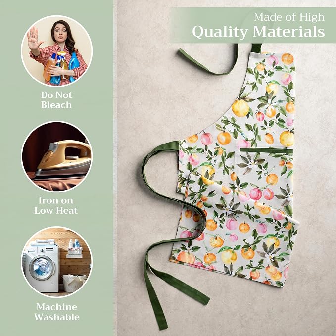 Maison d' Hermine 100% Cotton Apron for women with Pocket Kitchen Chef Apron for Men Cooking Mothers Day Gifts - Image 3