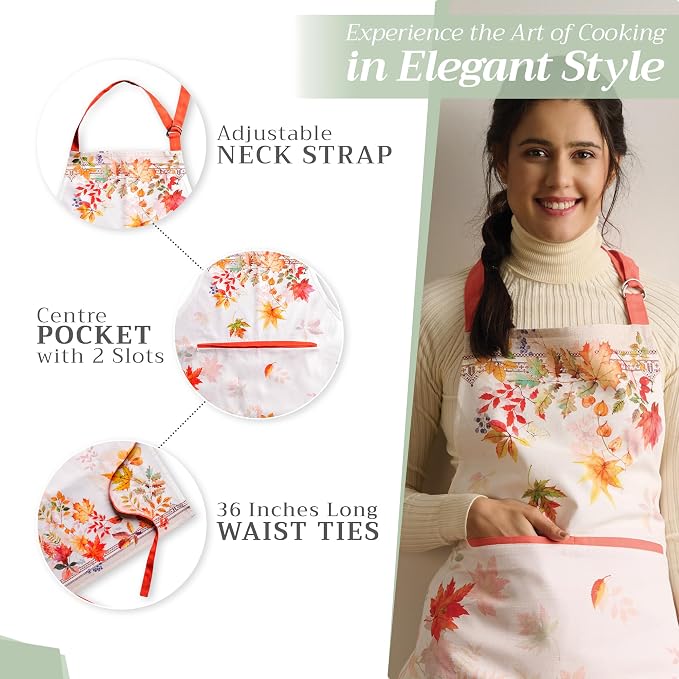 Maison d' Hermine 100% Cotton Apron for women with Pocket Kitchen Chef Apron for Men Cooking Mothers Day Gifts - Image 5