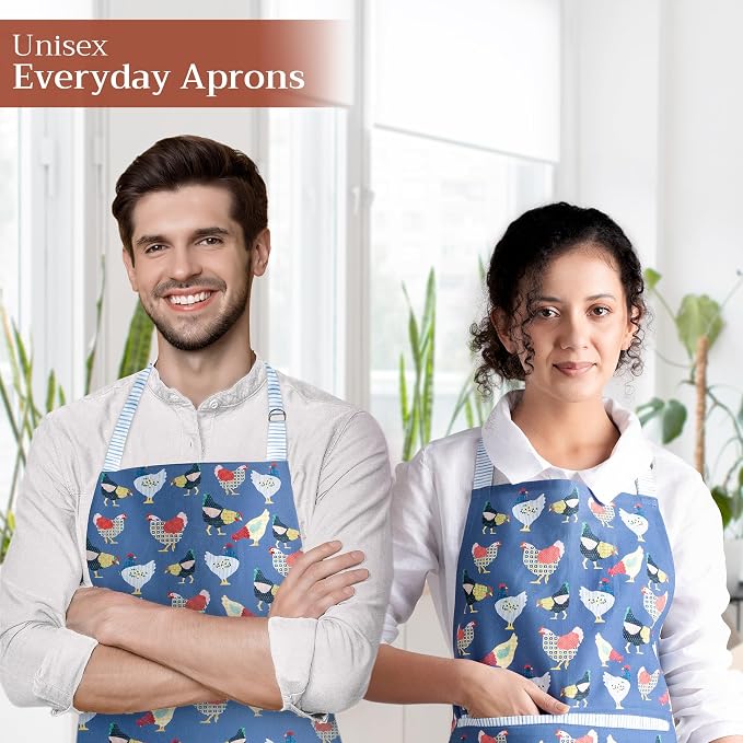 Maison d' Hermine 100% Cotton Apron for women with Pocket Kitchen Chef Apron for Men Cooking Mothers Day Gifts - Image 6