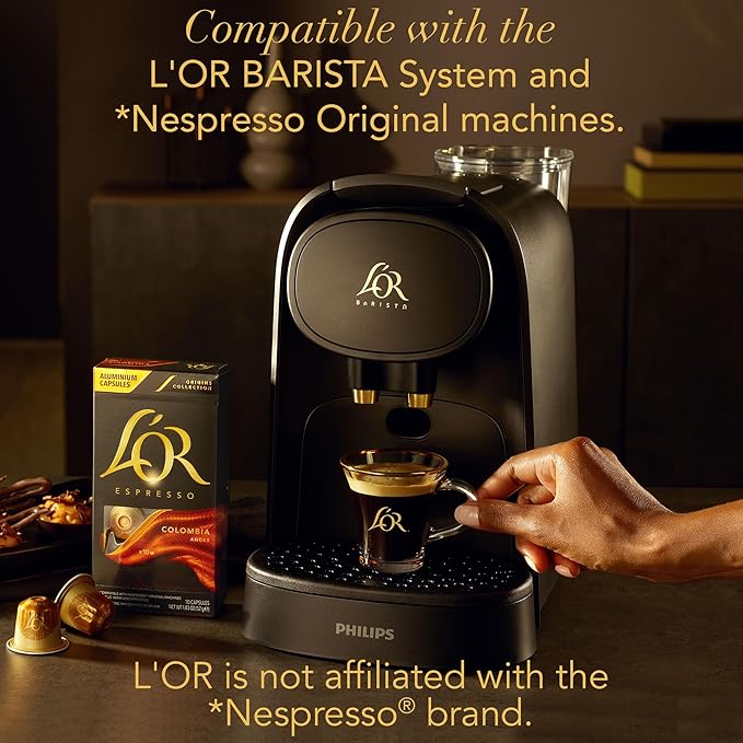 L'OR Espresso Capsules, 30 Count Onyx, Single-Serve Aluminum Coffee Capsules Compatible with the L'OR BARISTA System & *Nespresso Original Machines, 30 Count (Pack of 3)