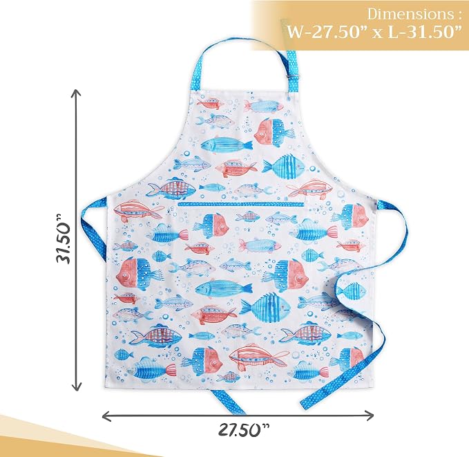 Maison d' Hermine 100% Cotton Apron for women with Pocket Kitchen Chef Apron for Men Cooking Mothers Day Gifts - Image 4