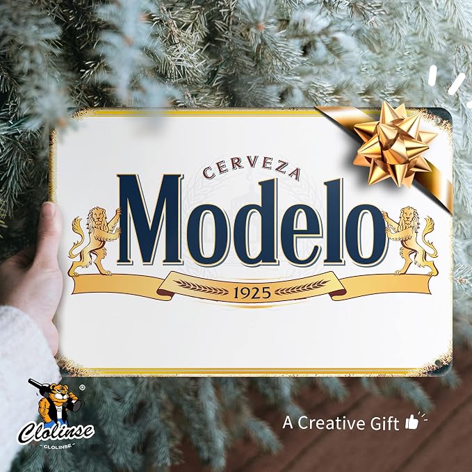 Modelo Beer Signs | Man Cave Decor | Bar Vintage Metal Tin Signs | Garage Retro Funny Cool Things | Wall Poster Stuff For Pub Home House Coffee Shop Room indoor outdoor 8x12 Inch - Image 2