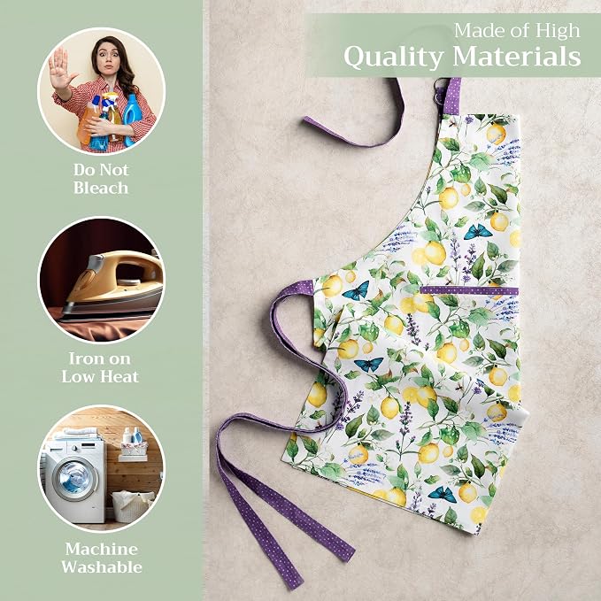 Maison d' Hermine 100% Cotton Apron for women with Pocket Kitchen Chef Apron for Men Cooking Mothers Day Gifts - Image 3