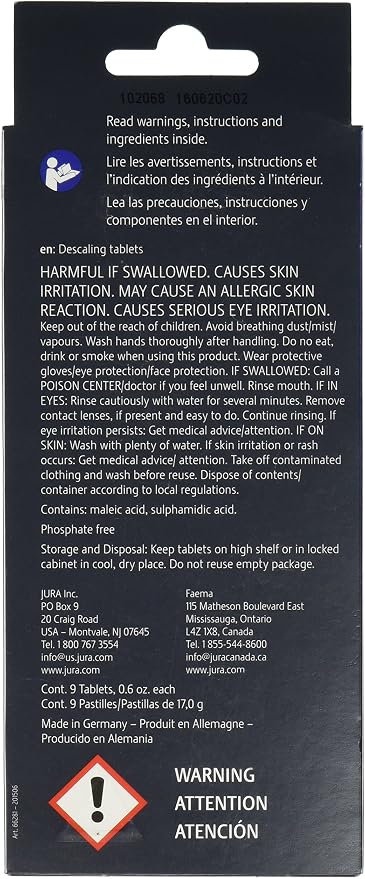 Jura 66281 Decalcifying/Descaling Tablets (9 tablets) 3 Count (Pack of 3) - Image 2